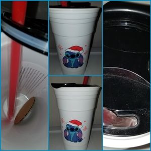 BRAND NEW STITCH CUP WITH TOP AND STRAW
